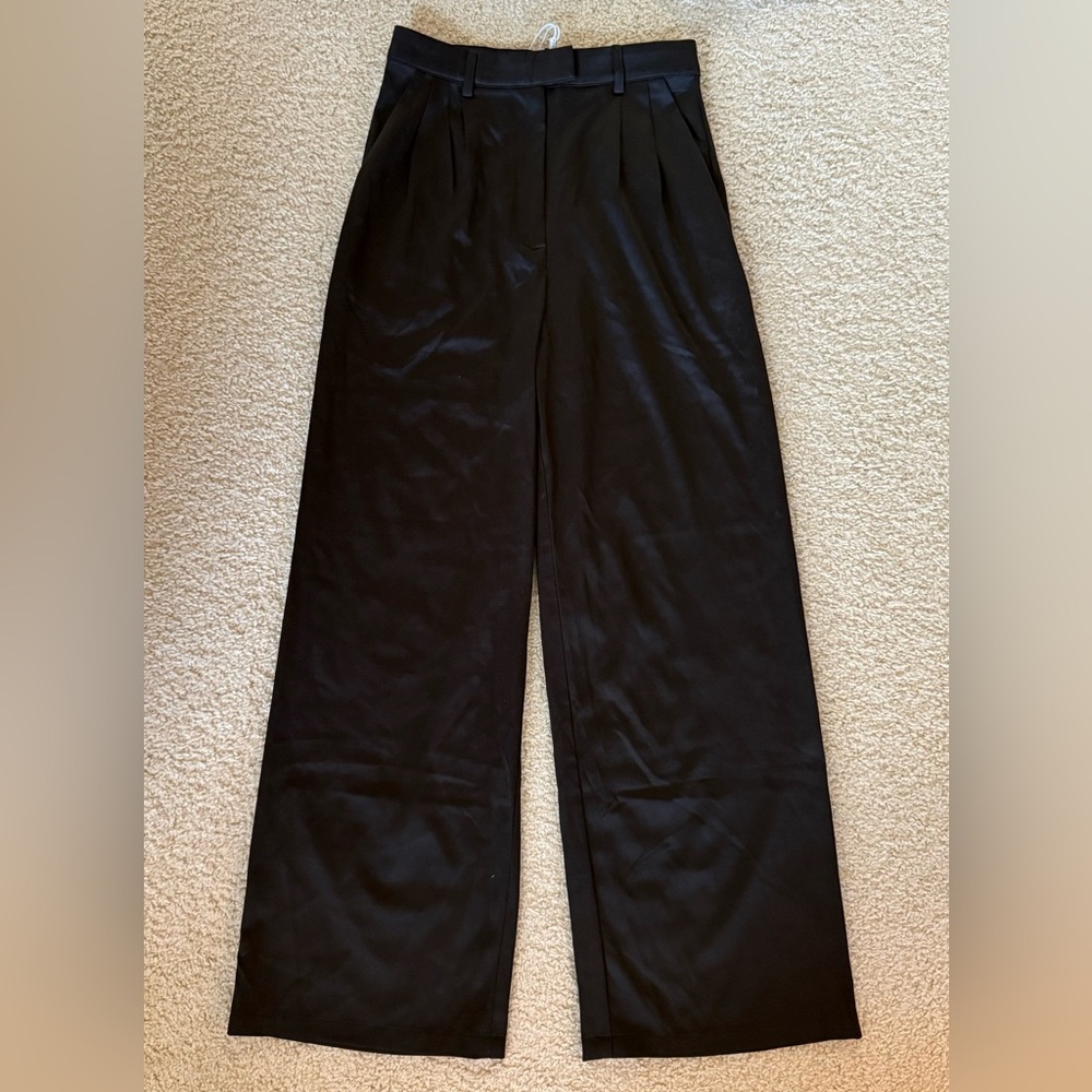 Wide-Leg Satin Women's Trousers
